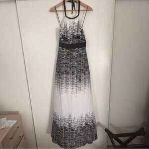 Vince Camuto Black and White Strapless Dress